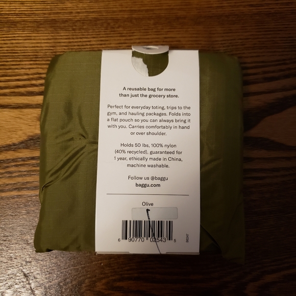 BAGGU Reusable Grocery Bag - Olive - Picture 3 of 4